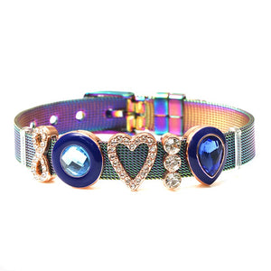 Mesh Bracelets Bangles with Different Charms  For Women Kids Gift