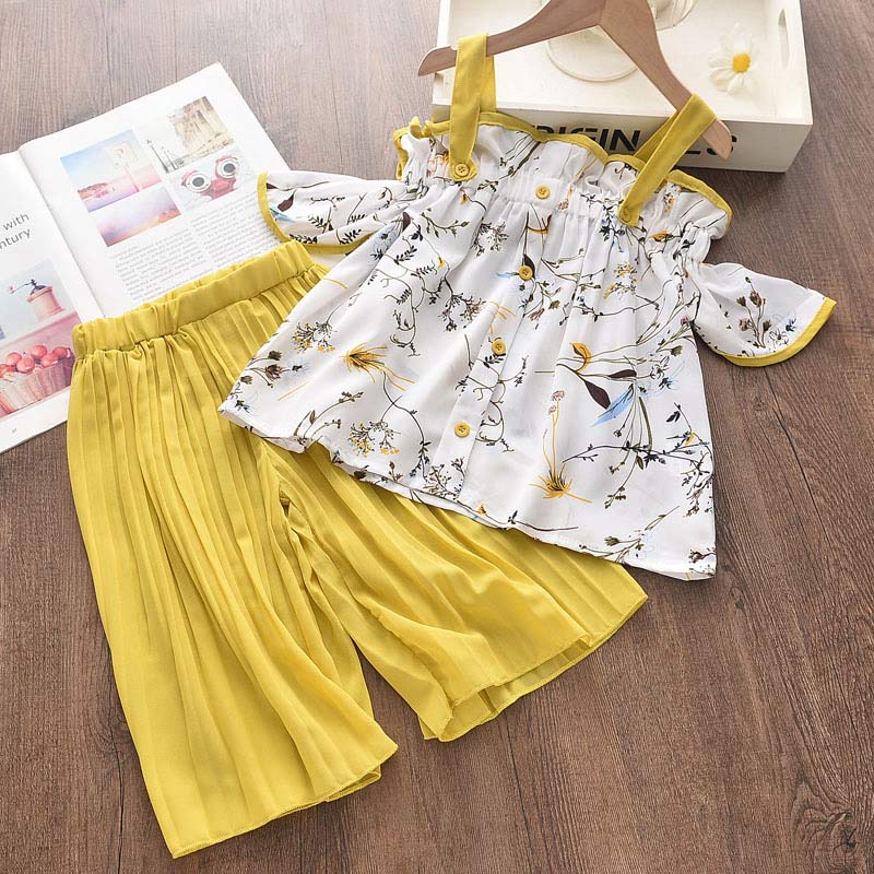2Pcs Girls Summer Outfit & Dress "Claudette" 1-7yrs