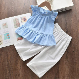 2Pcs Girls Summer Outfit & Dress "Claudette" 1-7yrs