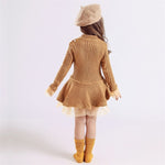 Knitted Chiffon Girl Dress 3-8yrs