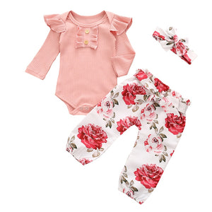 3Pcs Baby Girl  Outfit "Honore" 0-24m