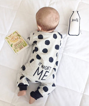 Organic Cotton Jumpsuit "Wasnt Me" 0-18m