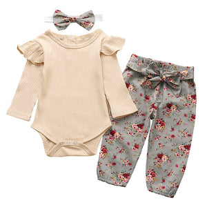 3Pcs Baby Girl  Outfit "Honore" 0-24m