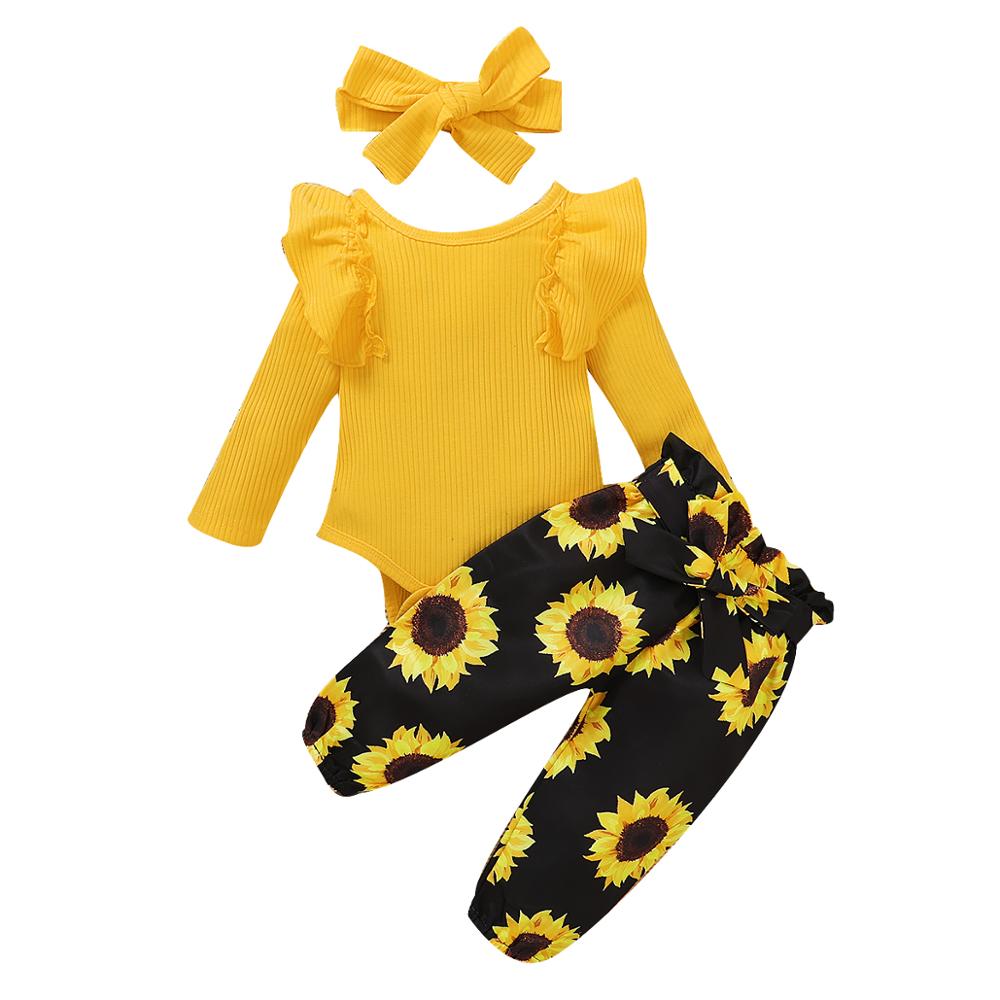 3Pcs Baby girl set multiple colors 0-24m 'Maeve Collection'