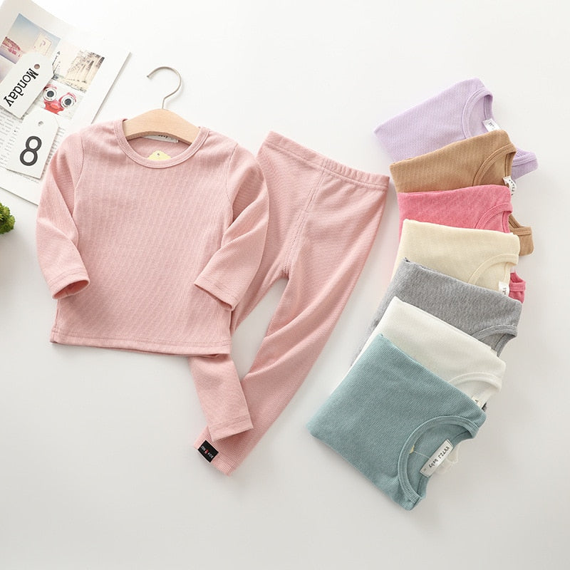 Solid Color Pajama Set (18M-7T )Color Set 2