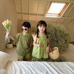Sister & Brother Green Matching 2pcs sets (12M-7T)