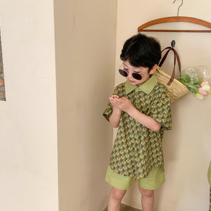 Sister & Brother Green Matching 2pcs sets (12M-7T)
