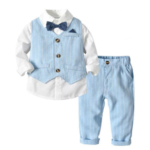 'Lucas' Formal Set with Pants, Hat, Shirt with bow tie & vest (9M-6T)