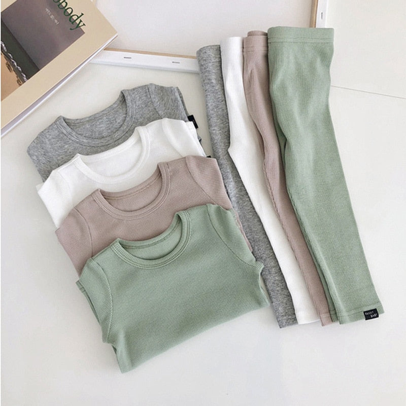 Solid Color Pajama Set (18M-7T )Color Set 2