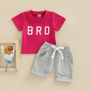 'BRO' Shorts Set (3M-24M)