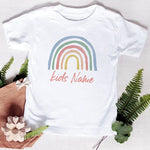 Personalised Rainbow with Name T-Shirt (1Y-12Y)