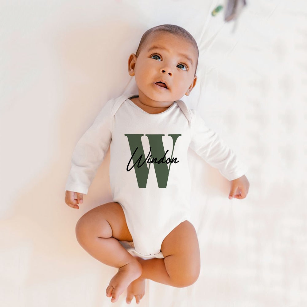 Monogrammed bodysuit with Name (12 mos, 18 mos, 24 mos)