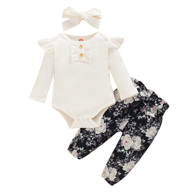 3Pcs Baby girl set multiple colors 0-24m 'Maeve Collection'